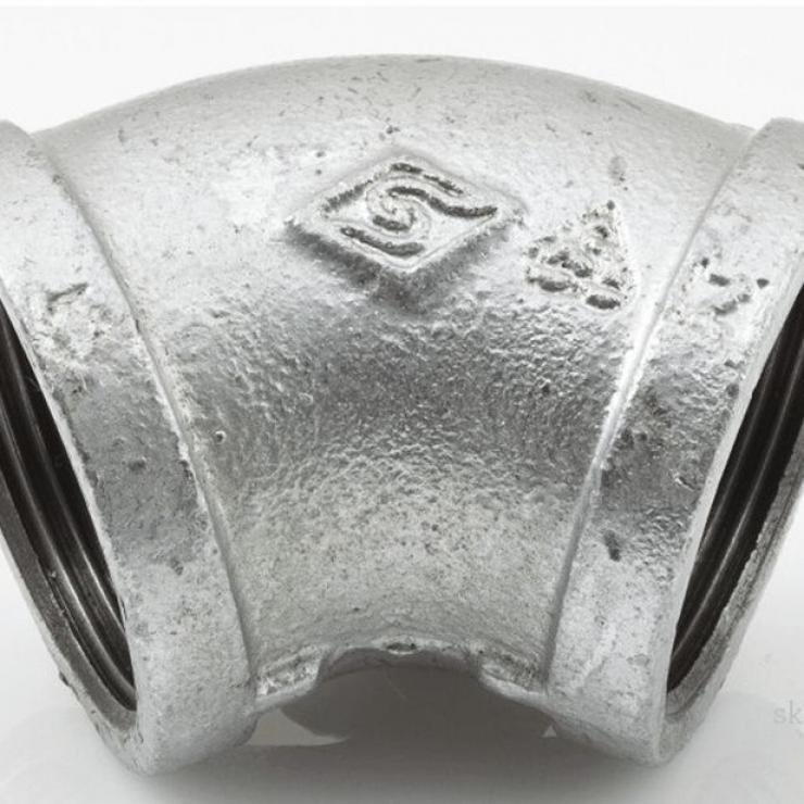 Galvanized 45° elbow