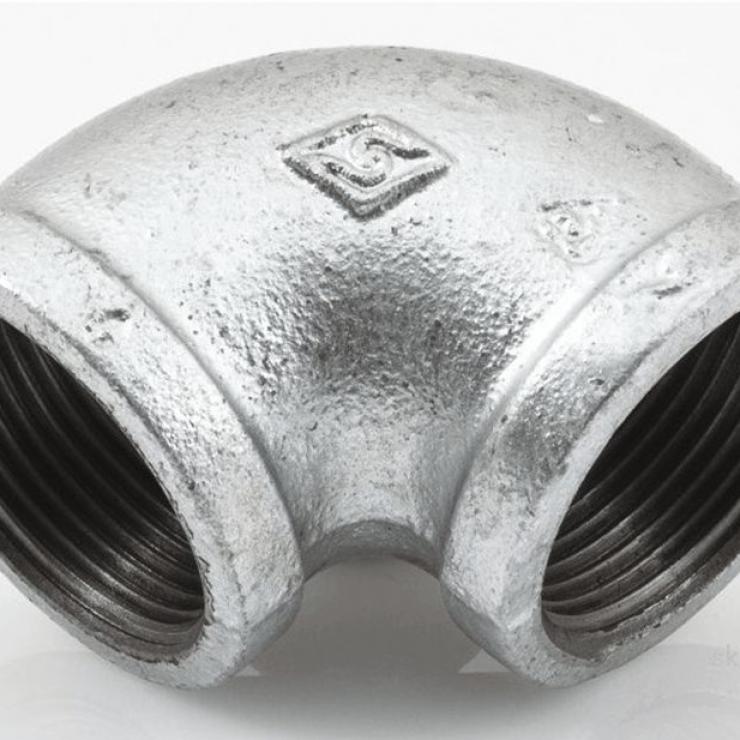 Galvanized 90° elbow